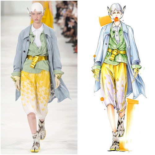 轻盈之舞 考研手绘中轻薄面料与鞋帽的视觉表现艺术